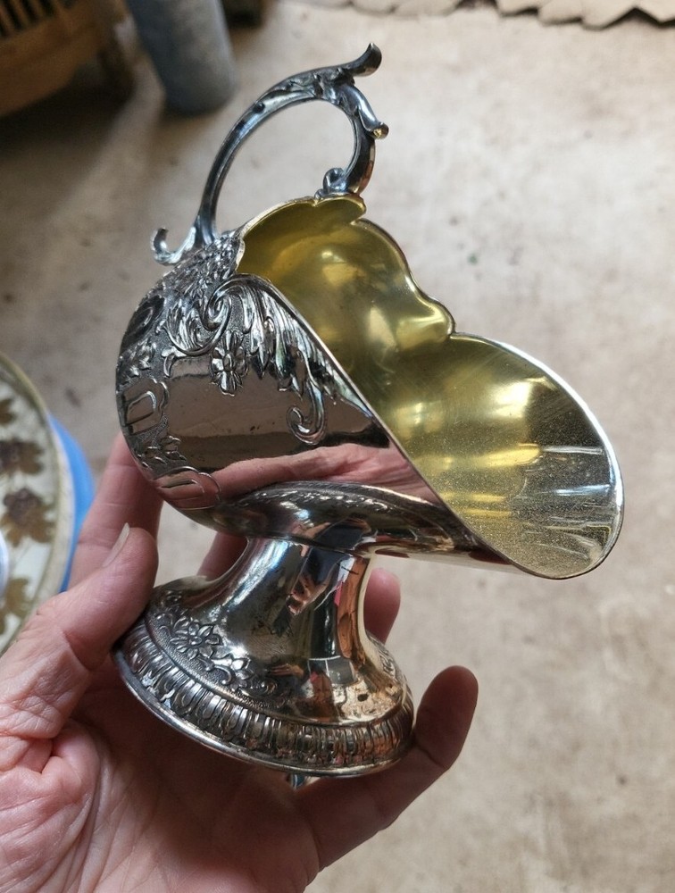 Vintage Silver Plated Sugar Scuttle for Candy, Nuts, Sugar or salt