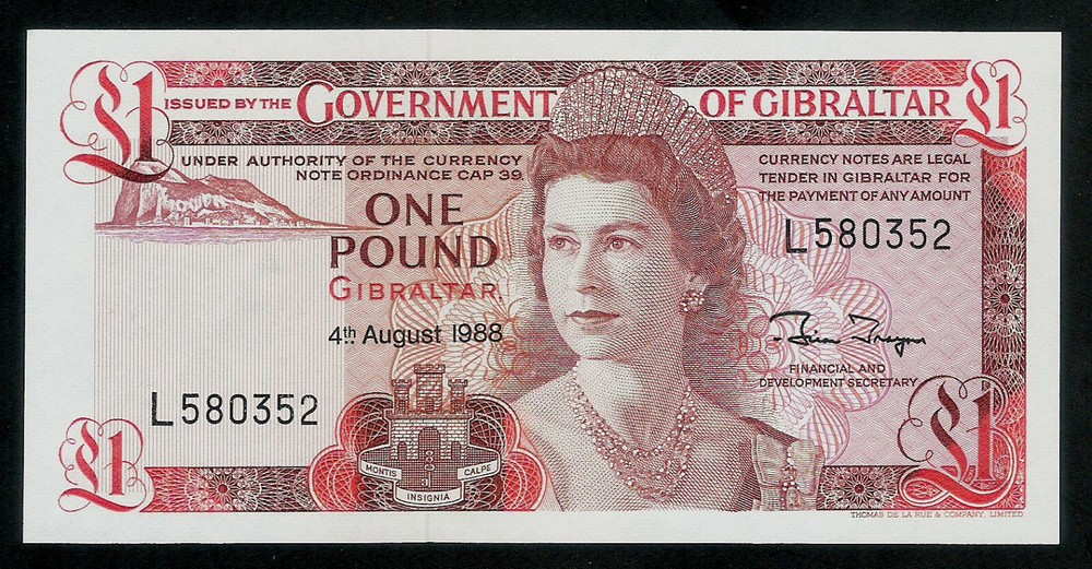 GIBRALTAR 1988  -  1 POUND  - P20 -  UNC