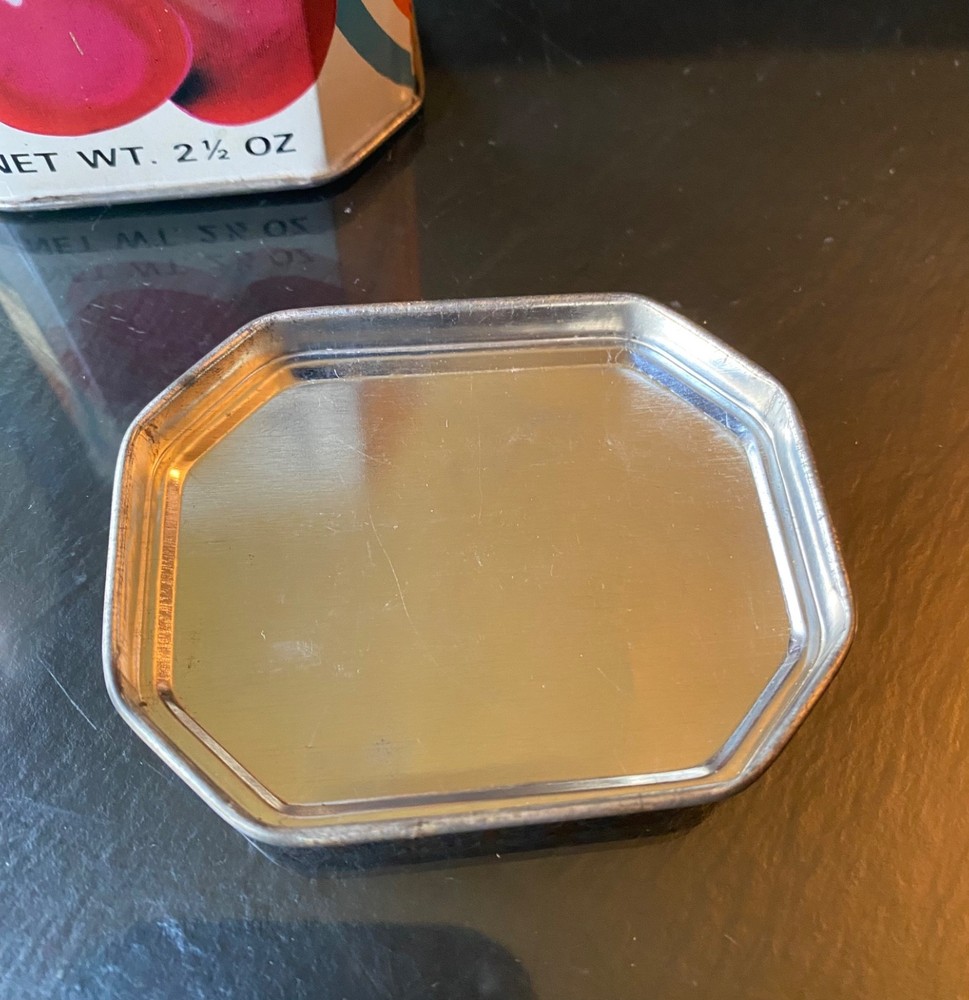 Empty Vintage Wild Cherry Tea Tin Empty 4" Tall