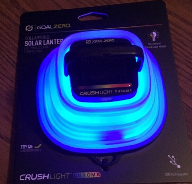 GOAL ZERO Crush Light SOLAR Powered Lantern with Multi Changing Colors # 32013