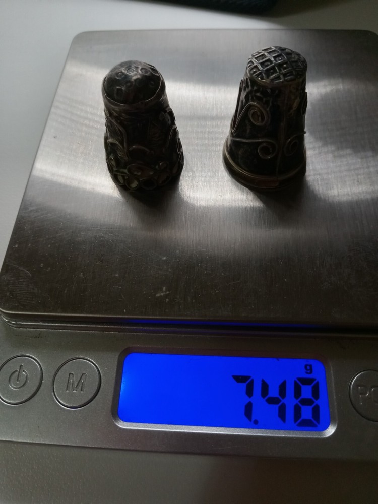 Vintage Sterling Mexico Thimbles