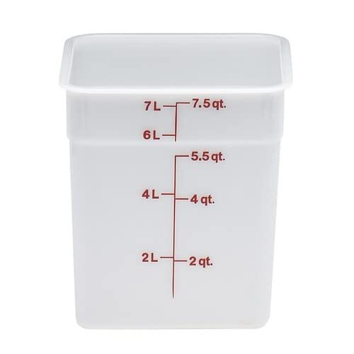 Cambro 8SFSP148 White Poly 8 Qt Cam-Square Container