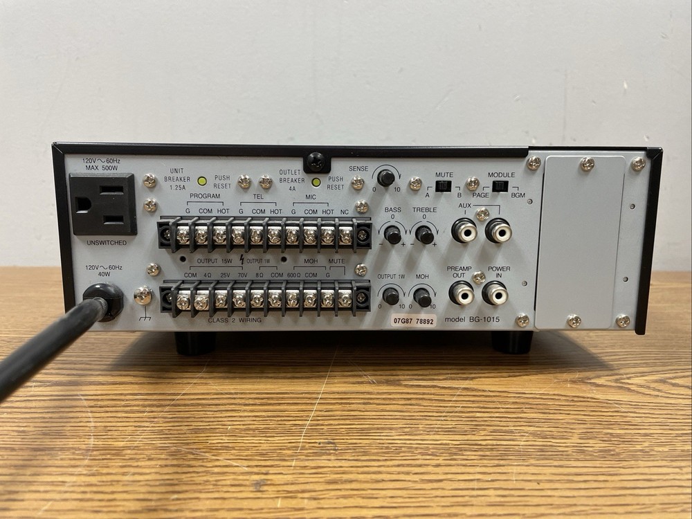 TOA BG-1015 Integrated Amplifier