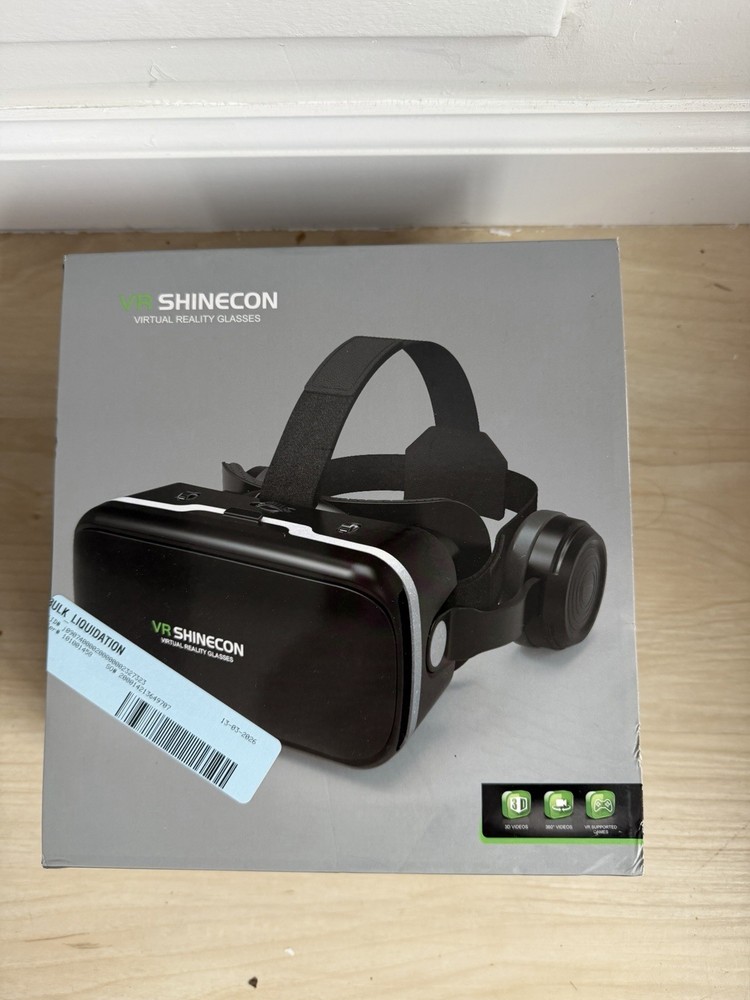 VR Shinecon Virtual Reality Headset for Smartphone Black