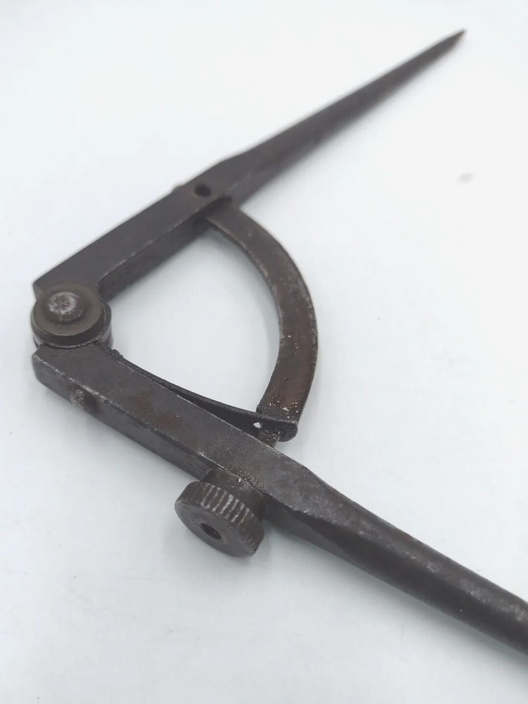 Masbach Howe Co Antique Solid Steel Compass Circle Drafting Tool 6" Long