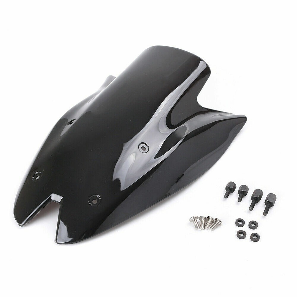 Black Double Bubble Windscreen Windshield ABS For Kawasaki Z1000 2010-2013 2012