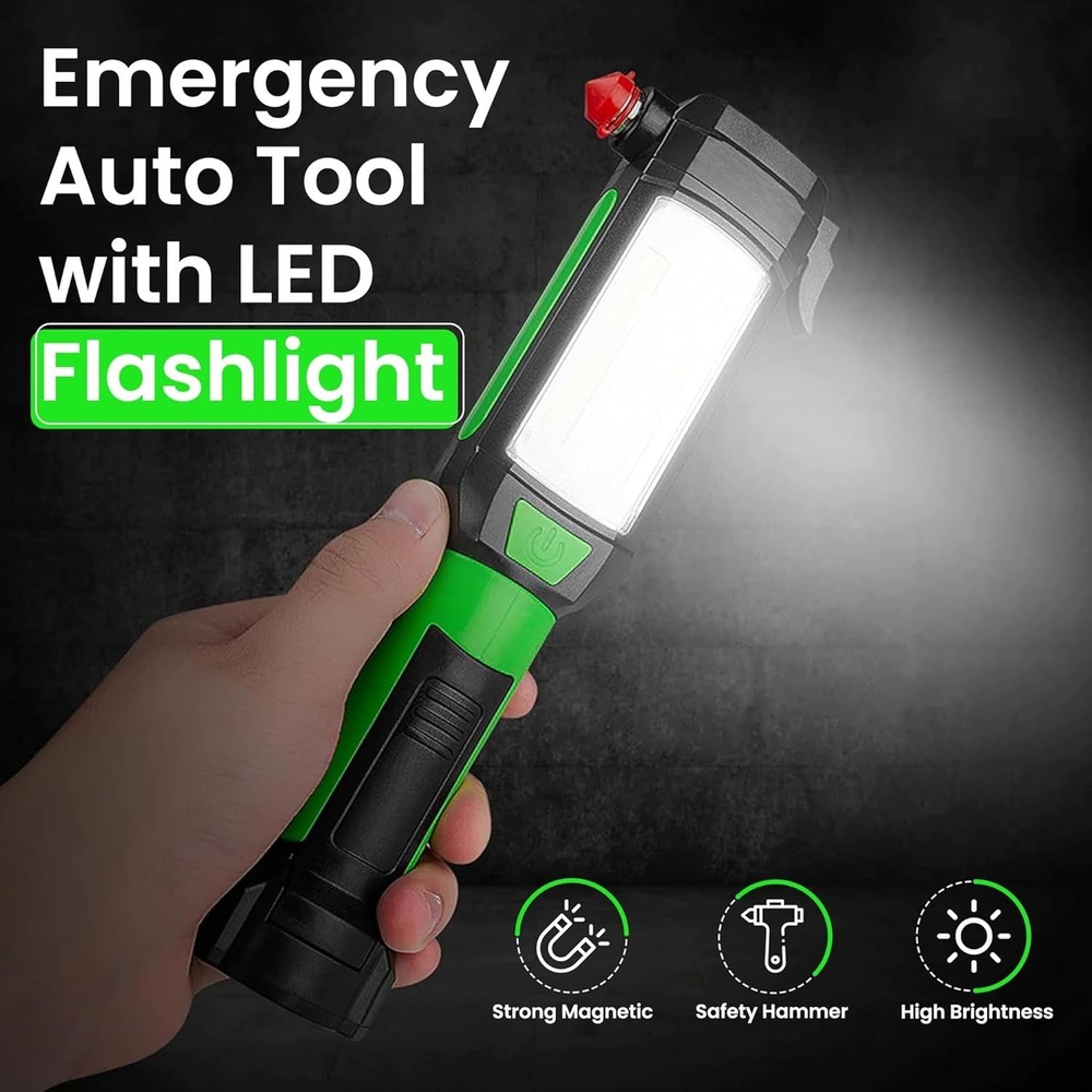 9-in-1 Emergency Car Tool Kit (Includes LED Flashlight) (Batteries Included)