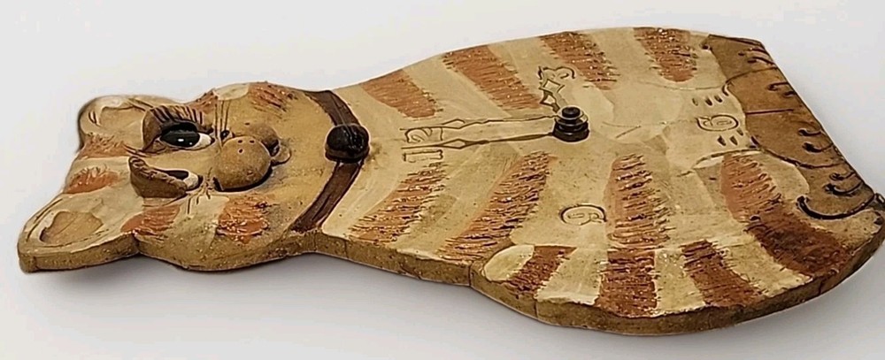 Max Hindt Pottery Cat Wall Clock