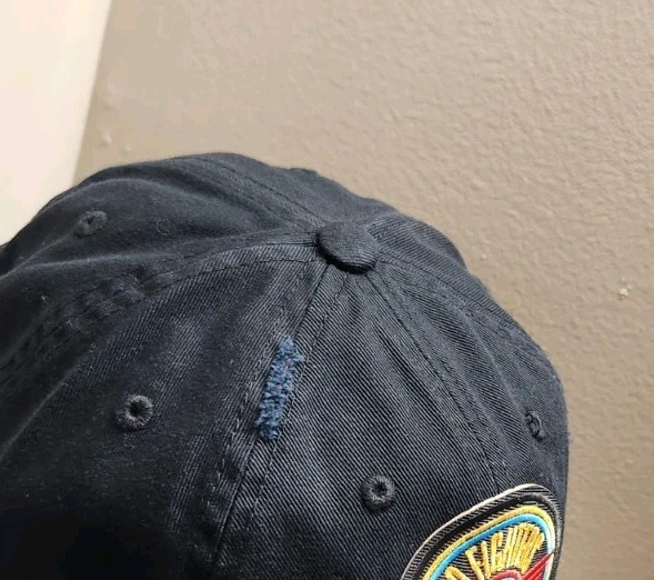 Foo Fighters Hat Low Distressed Adjustable Buckle Black Hat