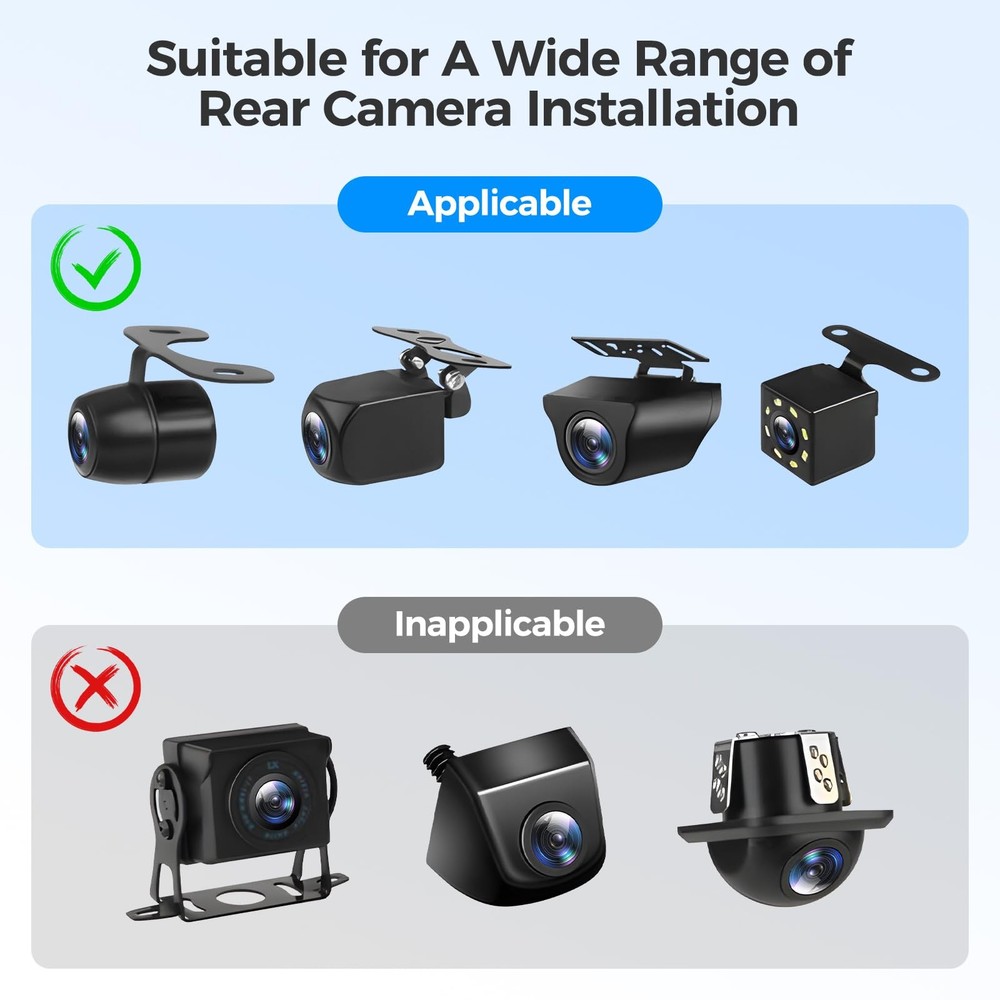 Rear Camera Holder Window Bracket for Most Back Dash Cam black