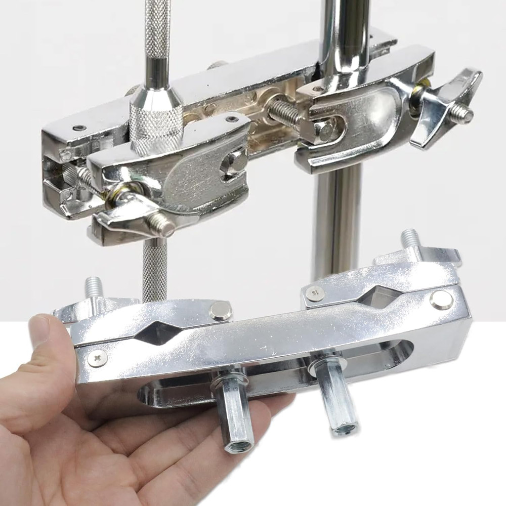 Silver Adjustable Multi-Clamp, Quick Release Cymbal Stand Mount Holder, Crafted