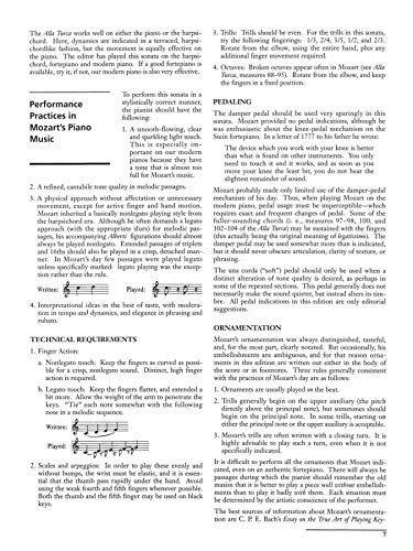 Sonata in A, K. 331 (Complete) (Alfred Masterwork Edition)