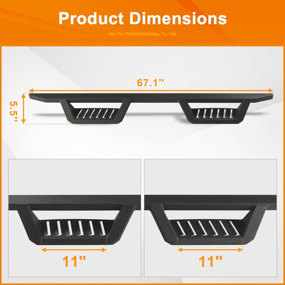 Running Boards for 4Runner 2010-2024 Drop Down Side Steps