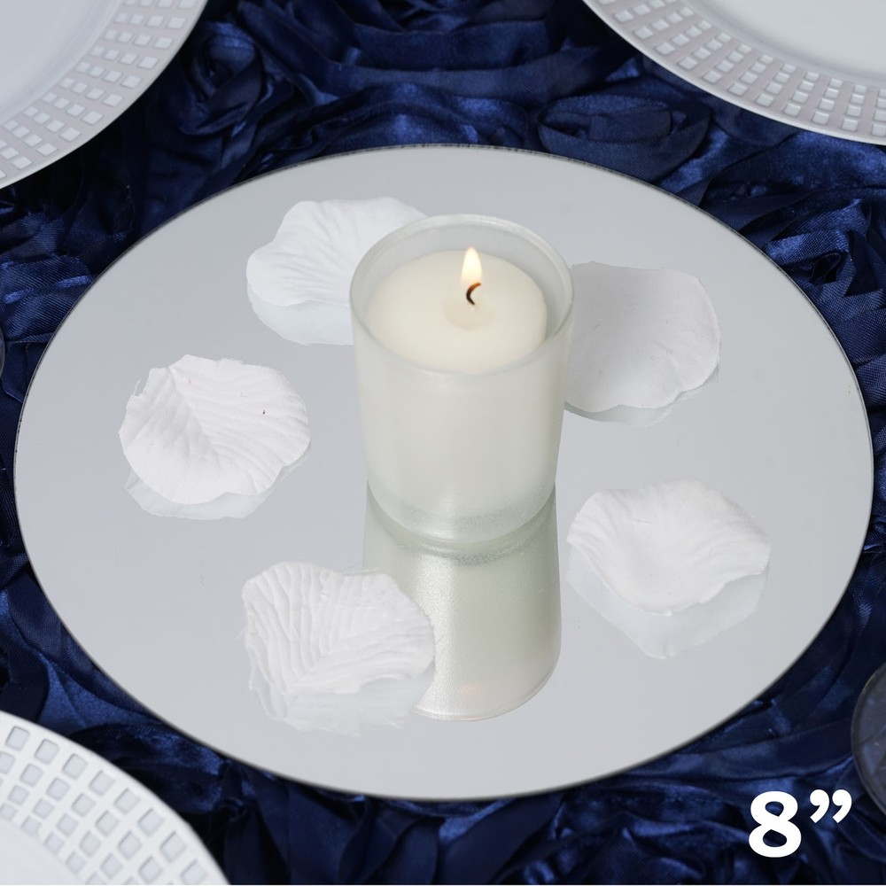 12 pcs Round 8" Glass MIRRORS Wedding Table Decorations