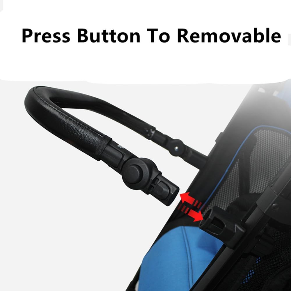 Baby Stroller Bumper Bar Adjustable Angle Armrest Detachable Stroller Bar Han...