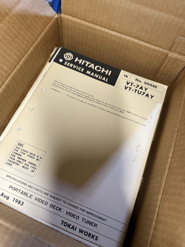 Original VCR Service Manuals