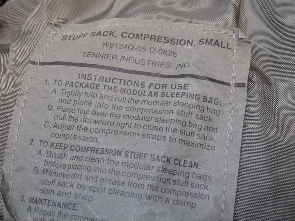 AUTHENTIC US Military SMALL COMPRESSION STUFF SACK for MSS FOLIAGE NEW