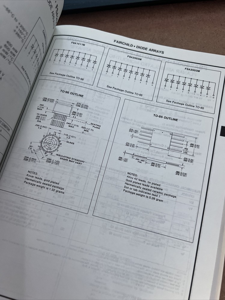 Electronics Manual Catalog Fairchild Semiconductor Diode Data Book 1978 F5