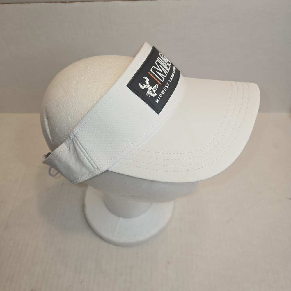 Midwest Land Group Visor Nwot Adjustable Strapback White By Ahead