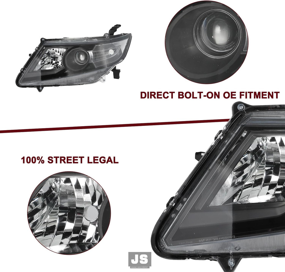 Headlights Assembly Replacement for 2011-2017 Honda Odyssey [Halogen Model Only]