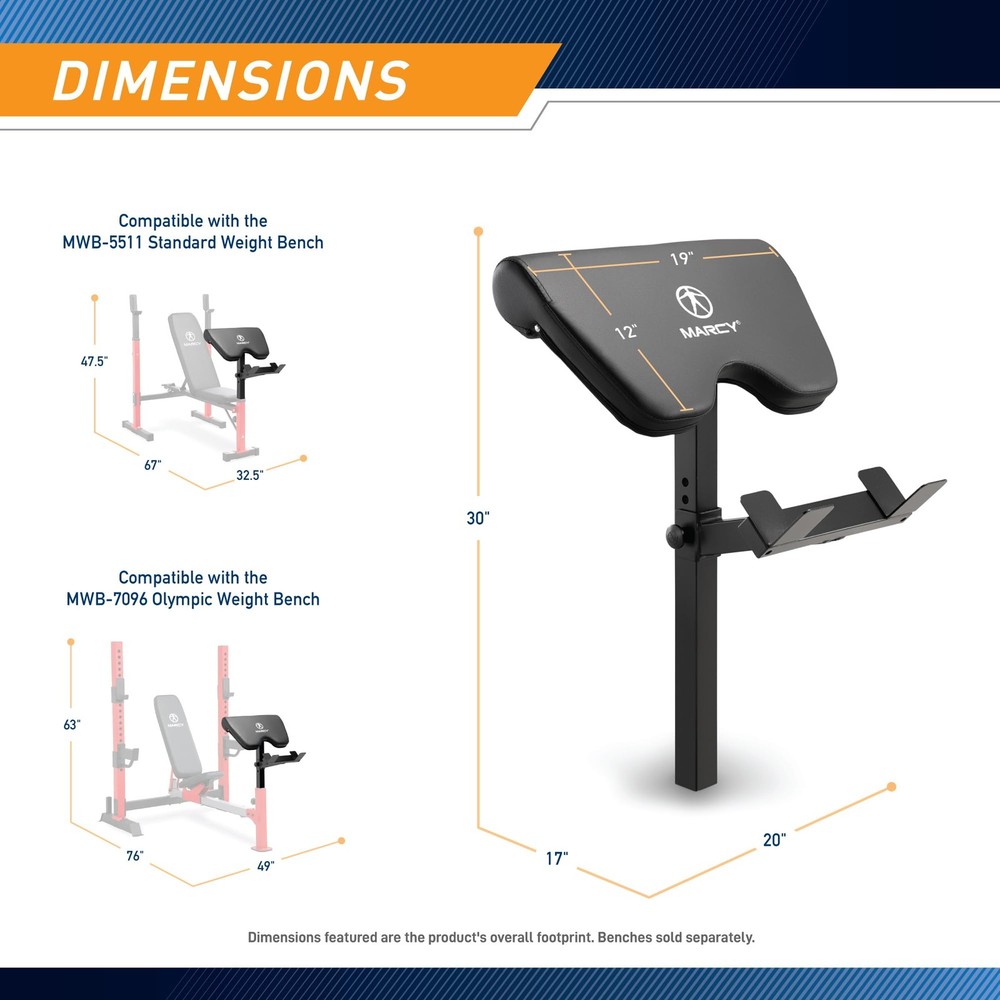 Weight Bench Accessory Arm Curl ACC8215AC