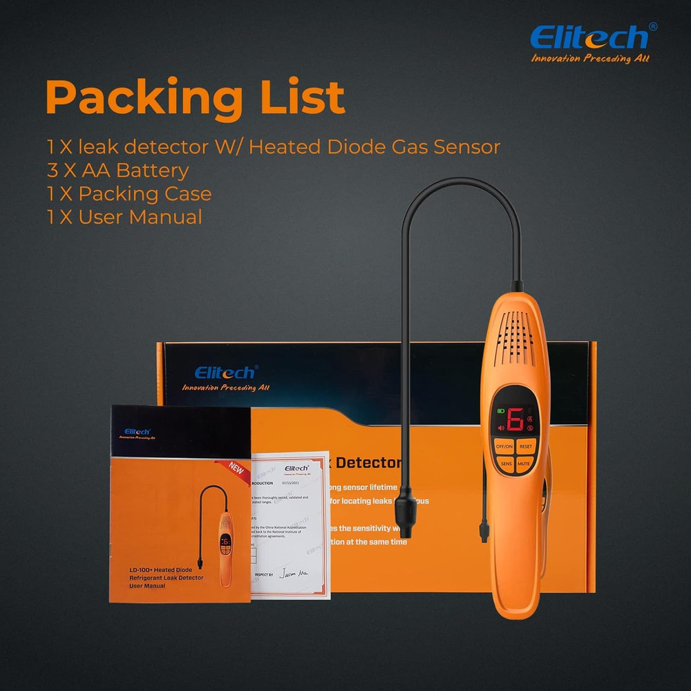LD-100 Heated Diode Refrigerant Leak Detector for HVAC & AC Systems