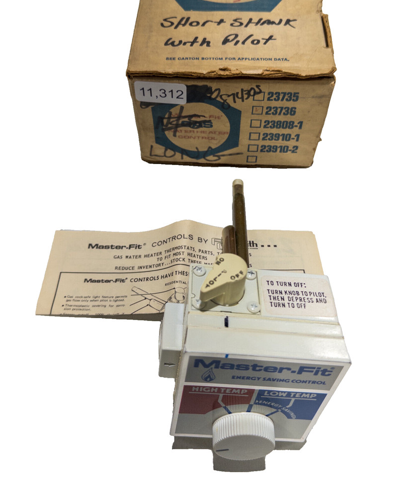 Master-Fit 23736 Hot Water Heater Gas Valve 3773U-292