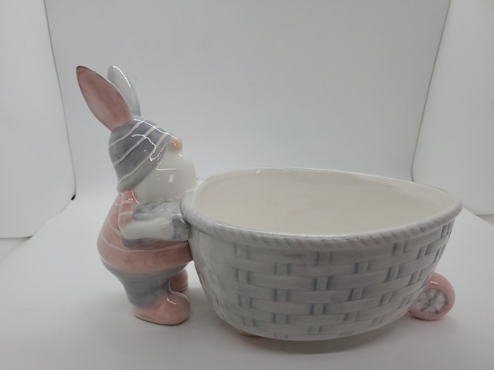 Gnome Easter Egg Candy Dish Candy Bowl Ceramic Easter Egg