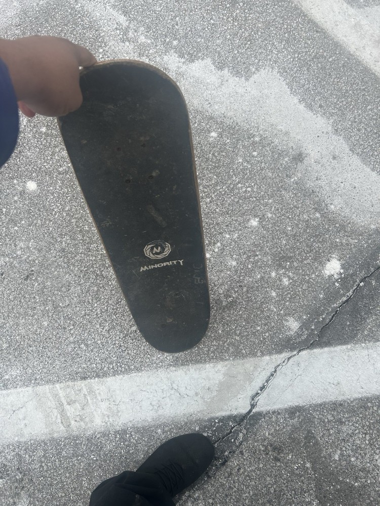 MINORITY Complete Skateboard Black and White Deck with Snake Graphic