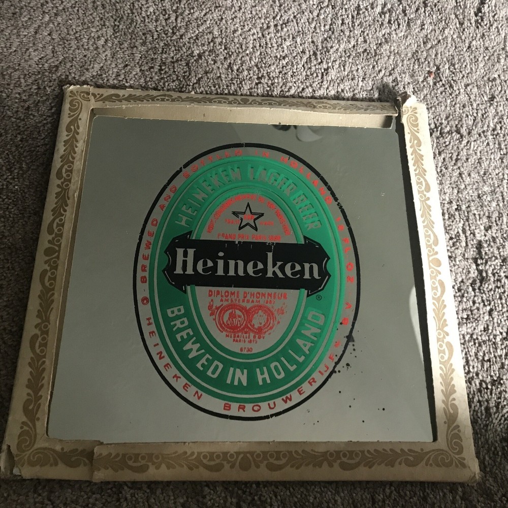 heineken lager beer mirror sign