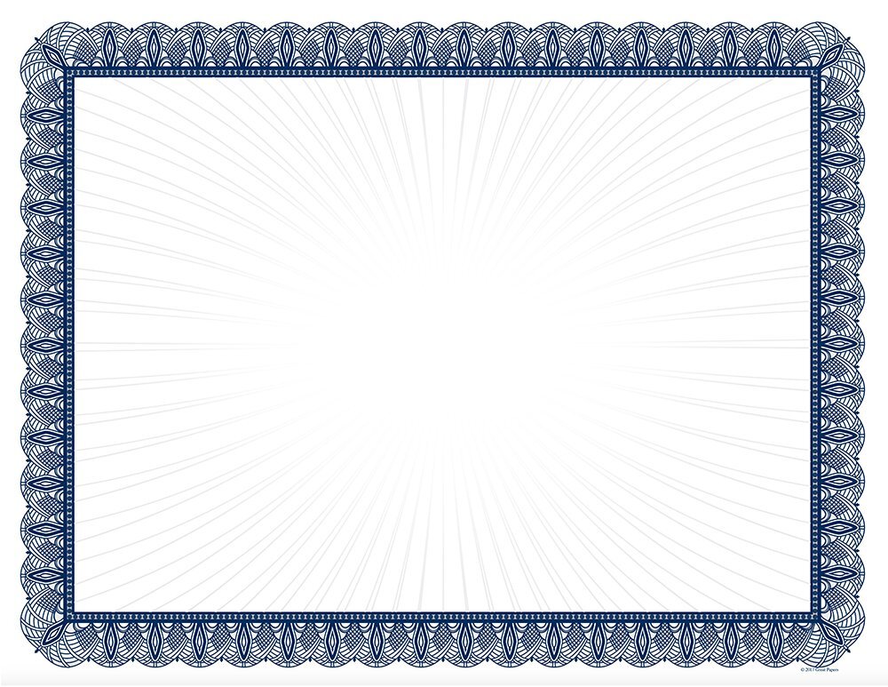 Blue Value Certificates - 100 Certificates