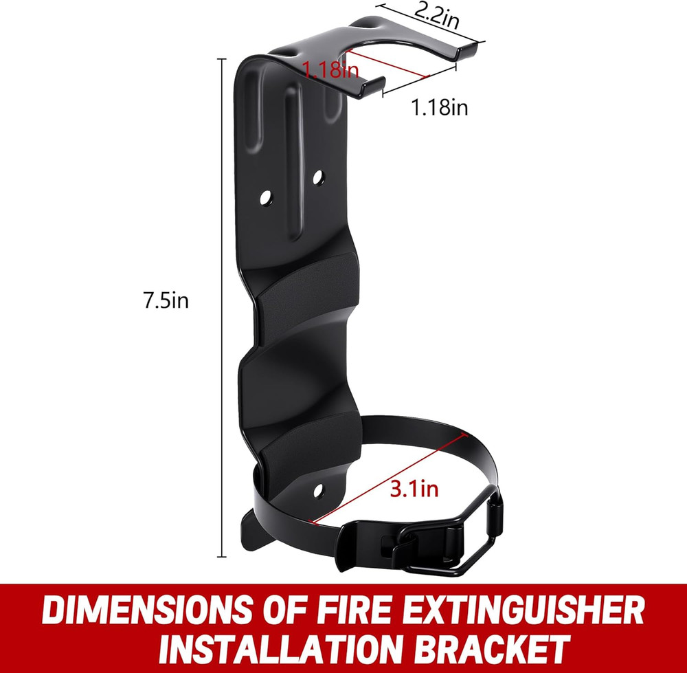 2 Pack Fire Extinguisher Brackets, 2.5 LB Fire Extinguisher Wall Mount Bracket,