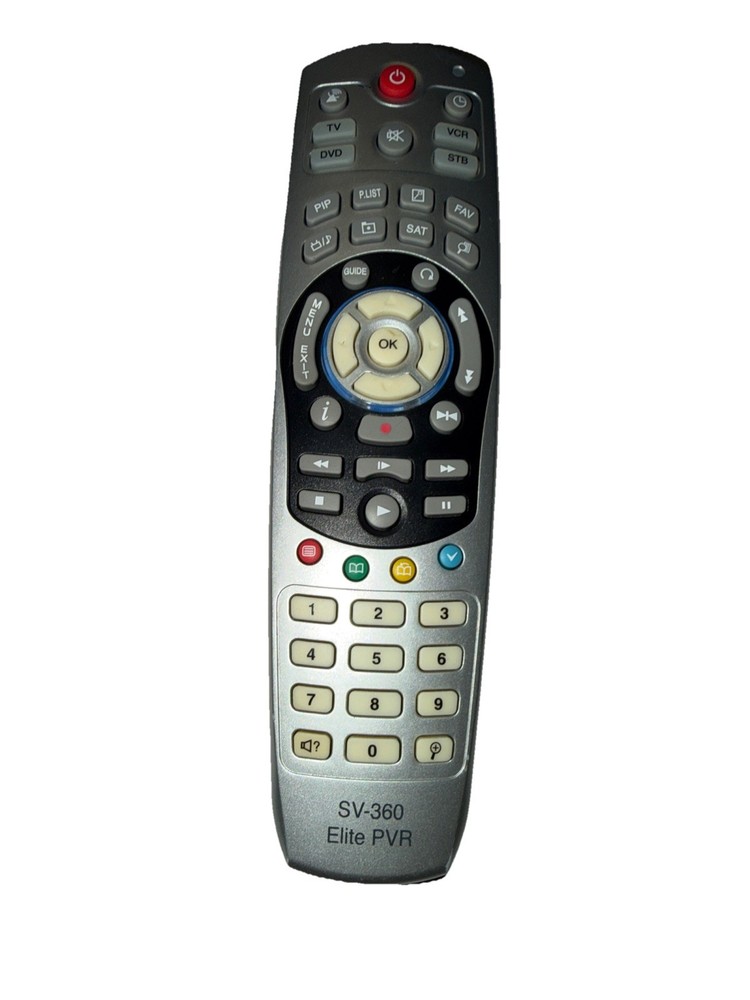 Sonic View SV360 Elite PVR Remote Control Silver Tested Working