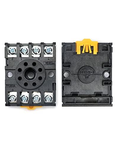 8 Pins Relay Socket 600 V 10 Amp Octal Socket with Pressure Clamp Screw 4 Pack