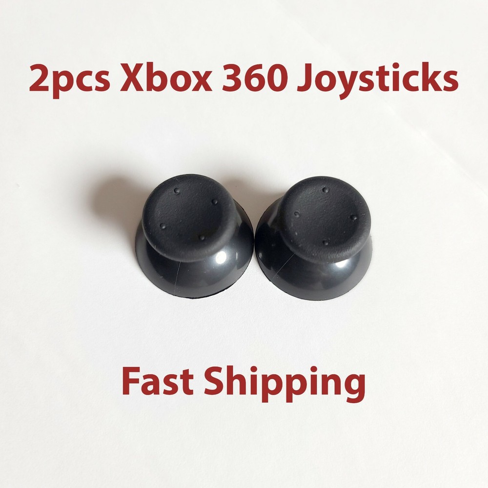 2 Microsoft Xbox 360 Joysticks Replacement Thumb Sticks Analog Black