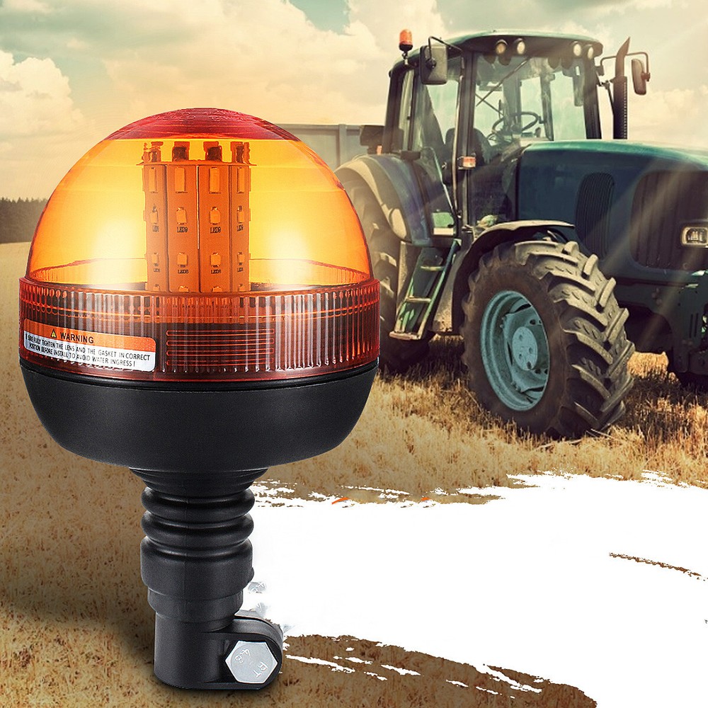 40 LED Beacon Warning Flashing Rotatable Flexible Din Pole Tractor Light E9