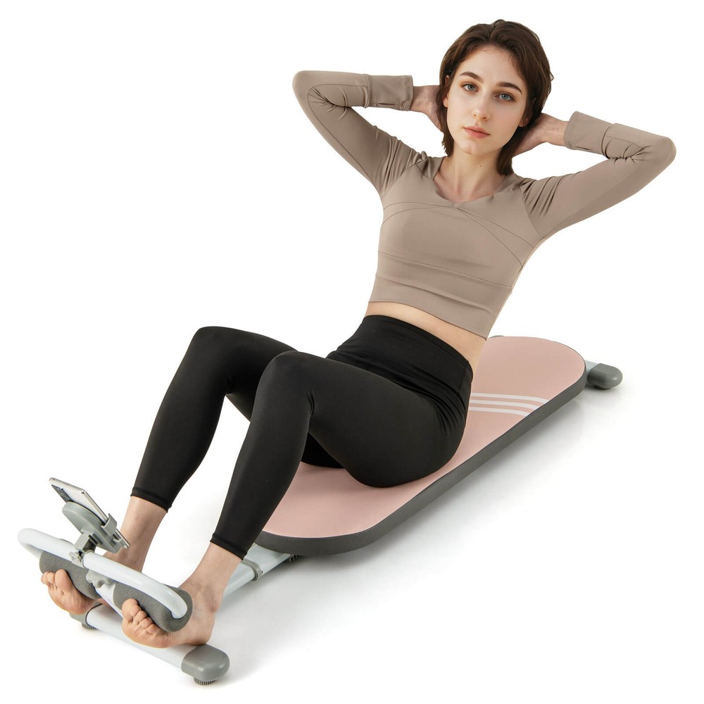 Multifunctional Sit Up Bench w/Adjustable Length & 3 Gear Adjustable Angles