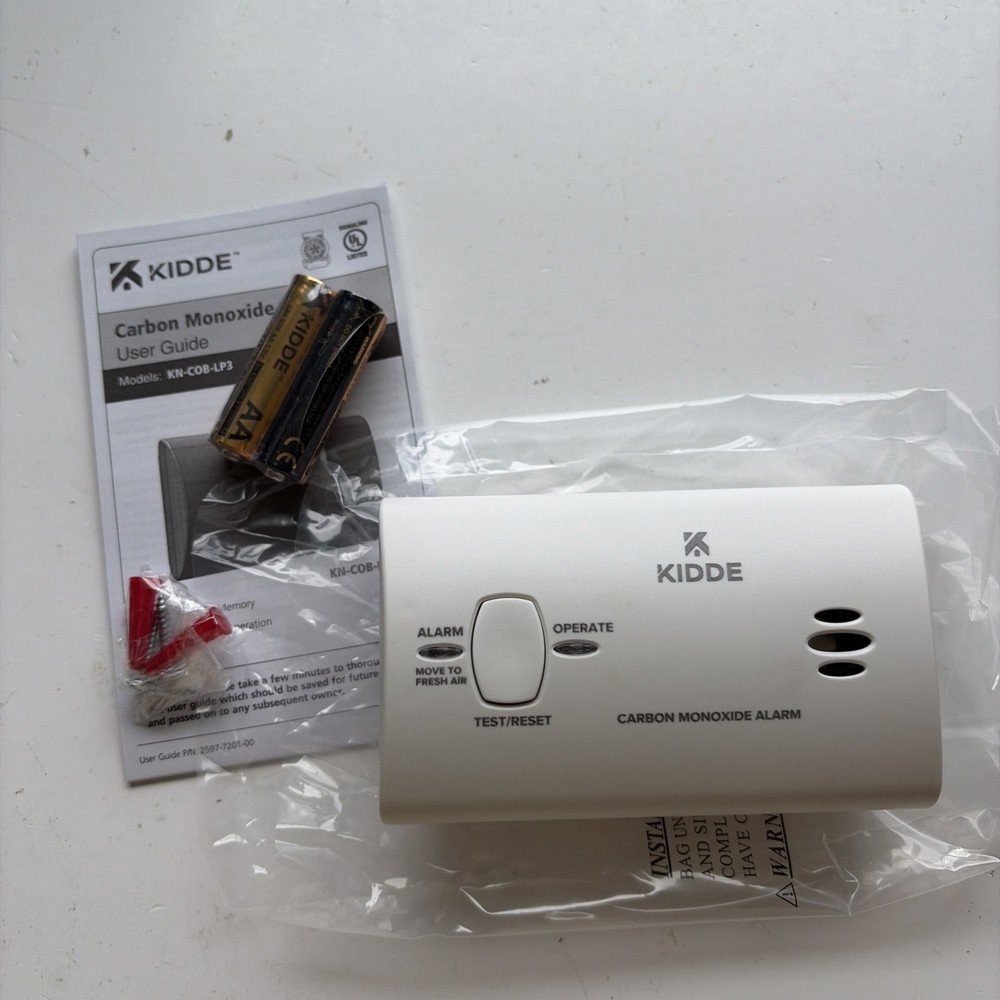 Kidde Carbon Monoxide Detector, AA Battery Powered, Portable