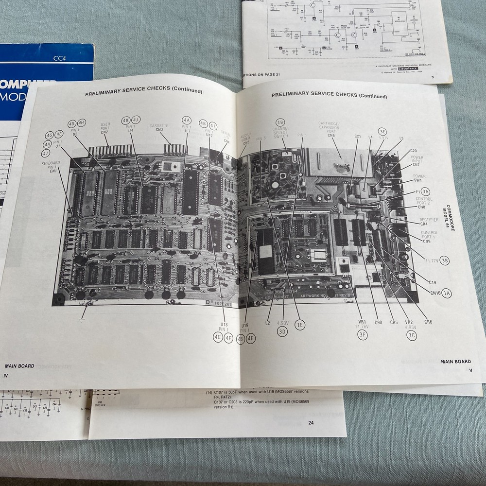 Vintage Sams Computer Facts Commodore 64 CC4 Technical Specs Service Data Manual