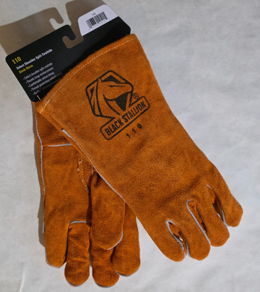 Black Stallion 110 Select Shoulder Split Cowhide Stick Gloves Small