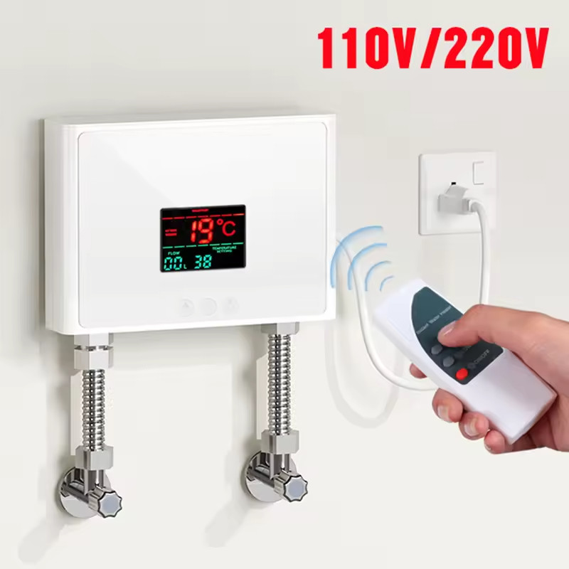Instant Electric Water Heater 3000W/5500W 110V/220V Wall Mounted Shower Bathroom