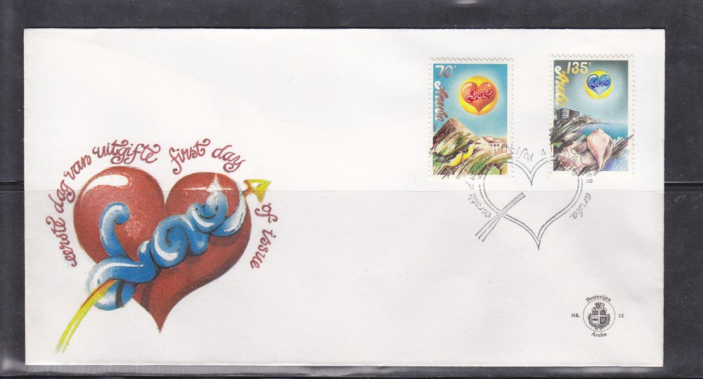 Aruba Issue FDC 1988 (15) Love