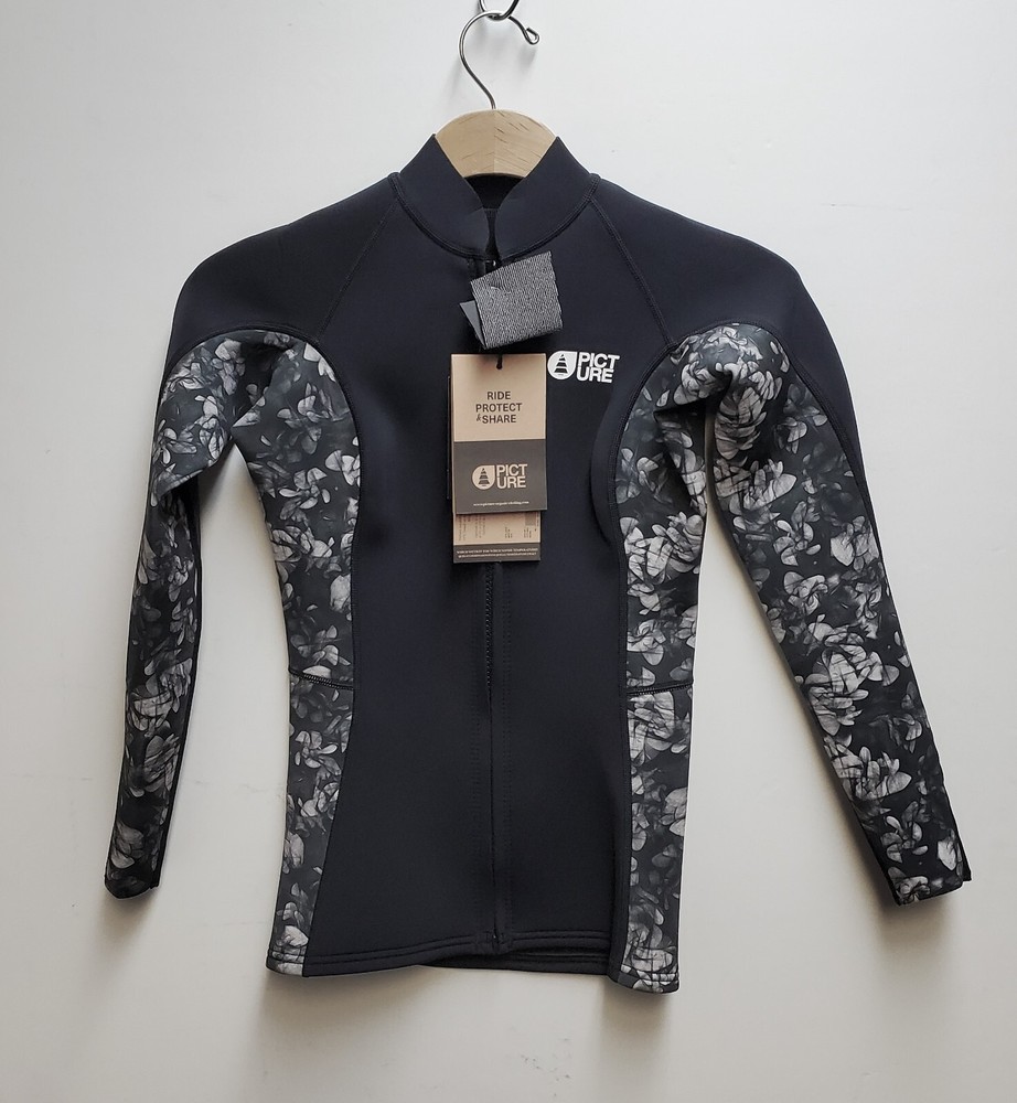 PICTURE Women's 1.5 WILL Front Zip LS Top - BLK - Small - NWT