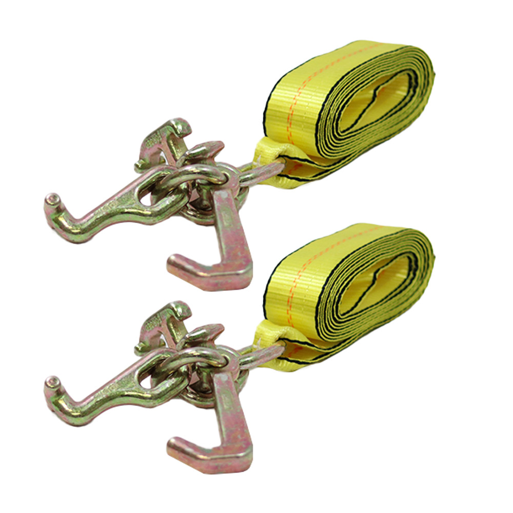 BXR Cluster Hook Strap 2" x 10' Towing Recovery Winch Strap - RTJ Hooks