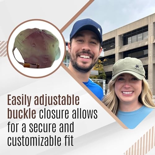 Baseball Cap with Adjustable Buckle Closure - Regular Fit One Size Olive Green