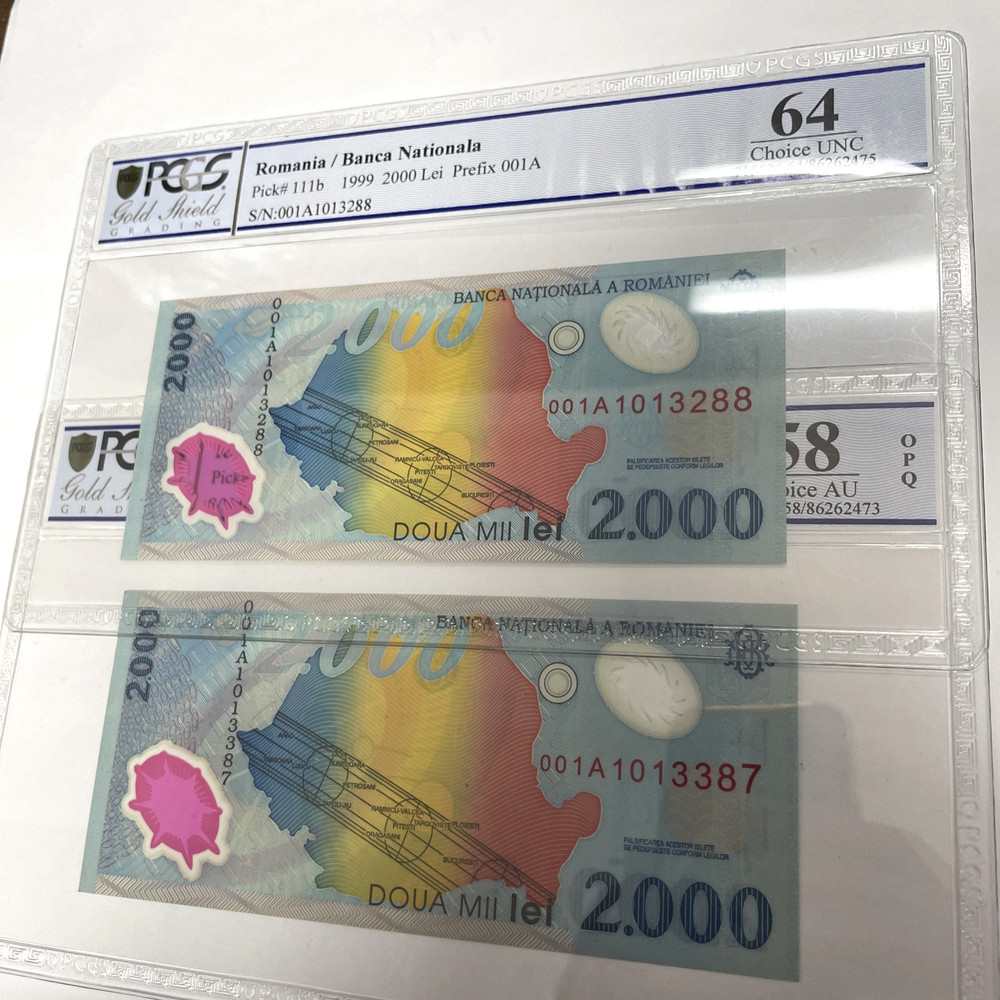 1999 2000 Lei New Millennium Total Solar Eclipse "2 Consecutive Banknotes"