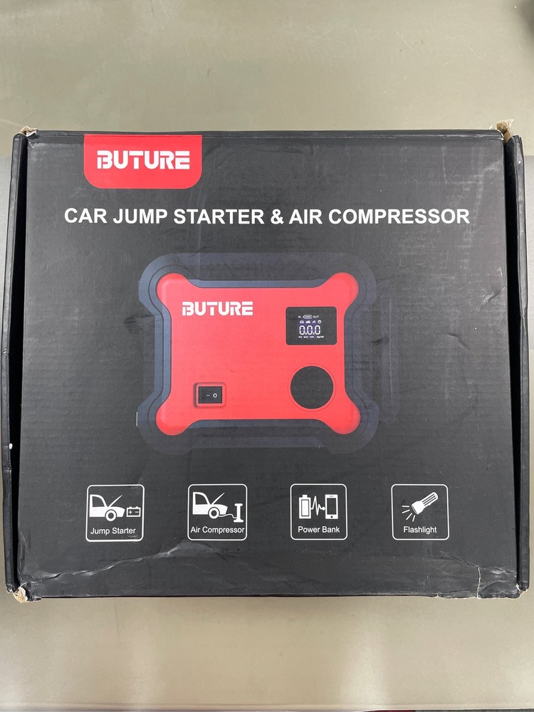 BuTure 4 in 1 Car Battery Starter with Portable Compressor