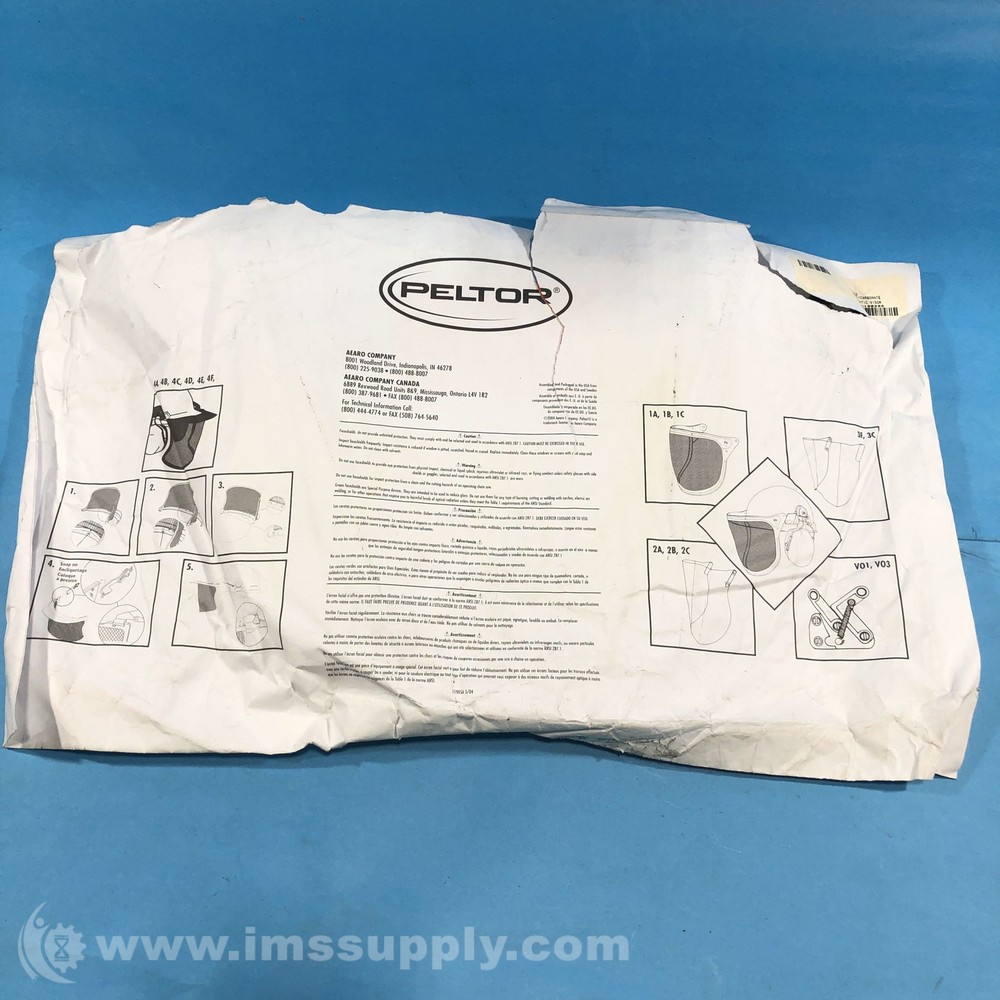 Peltor V2CS Anti-Static Visor, Clear FNOB