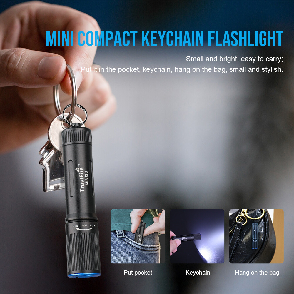 Trustfire MINI3S Keychain Flashlight 235Lumen Rechargeable EDC MINI Flashlight