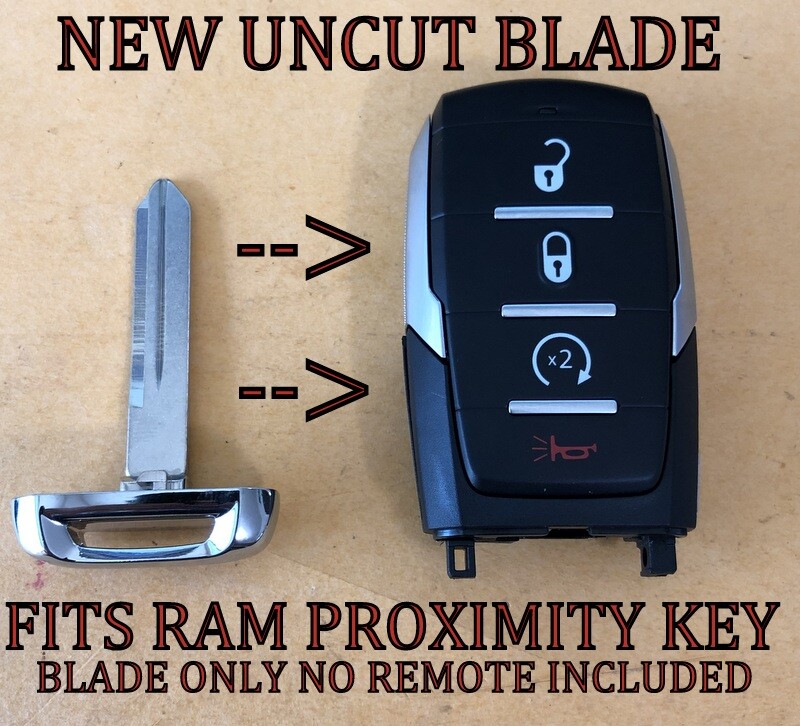 REPLACEMENT EMERGENCY KEY INSERT BLADE BLANK FOR RAM 1500 2500 SMART KEY PROX